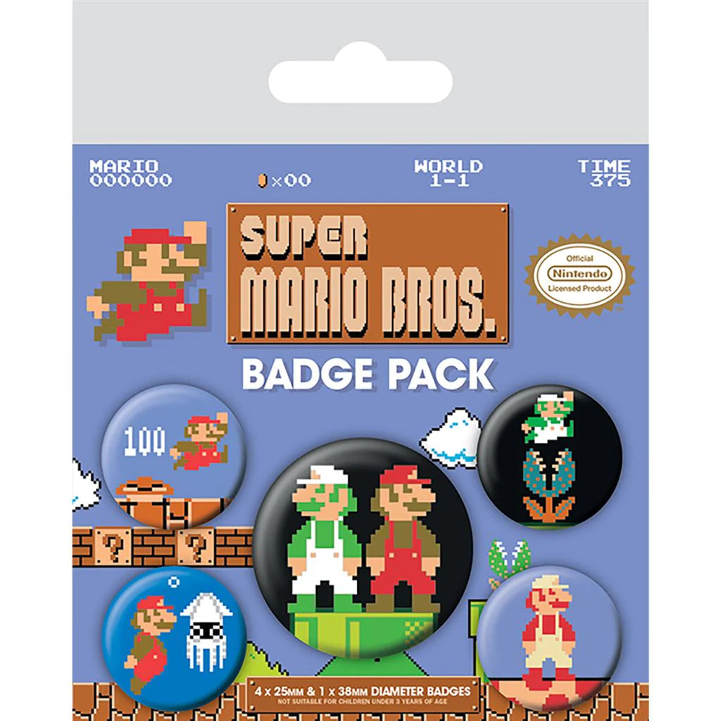 Super Mario Bros - Badge Pack