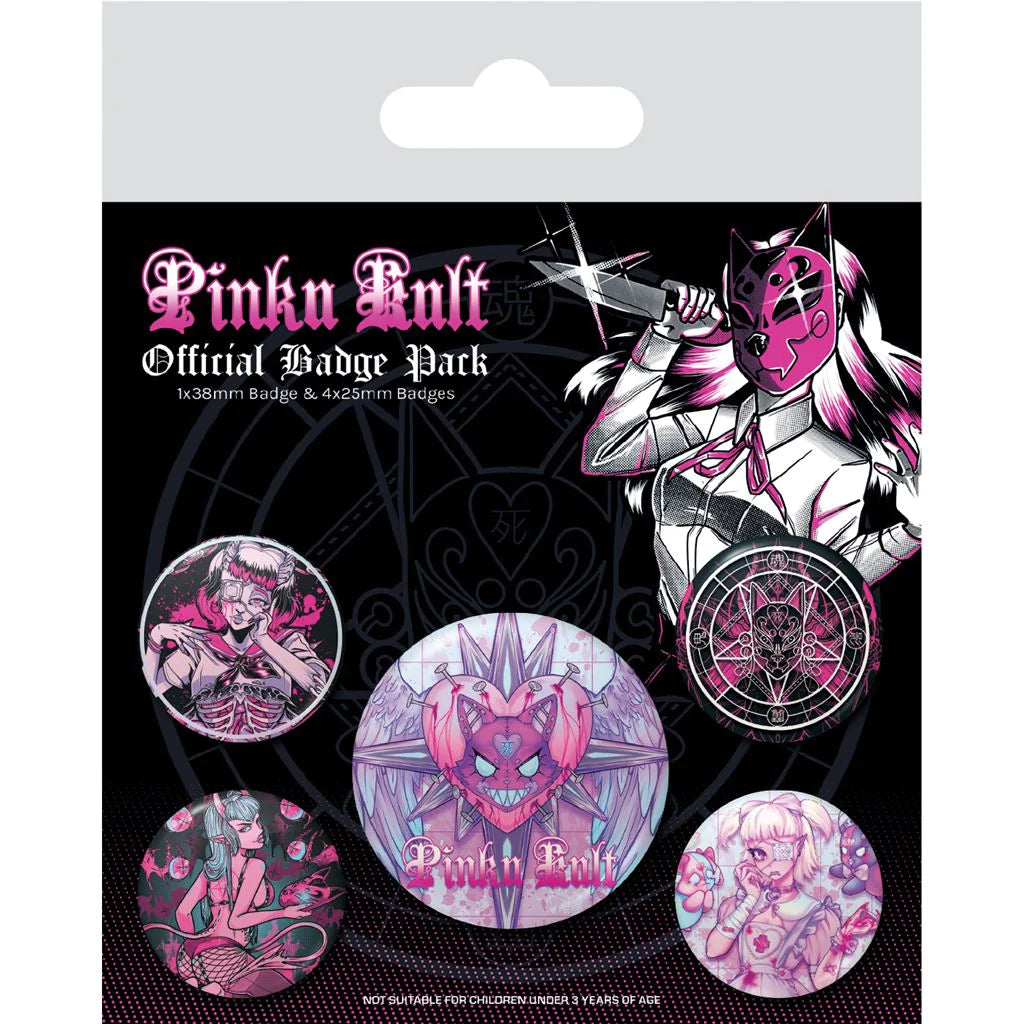 Pinku Kult (Deliciously Dark) - Badge Pack