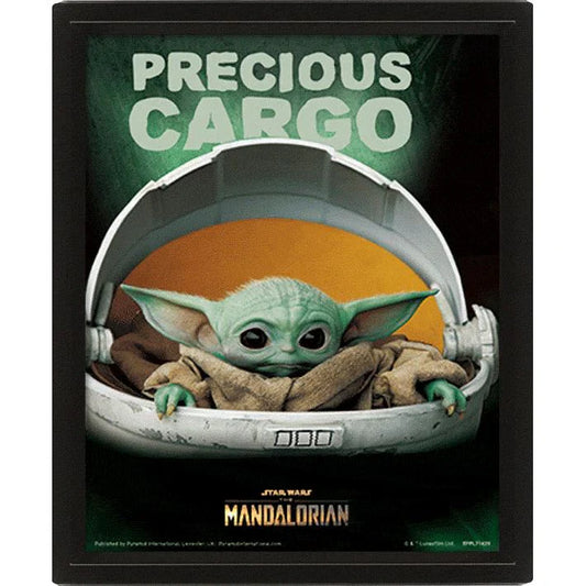 Star Wars: The Mandalorian (Precious Cargo) - 3D Lenticular Poster (Framed)