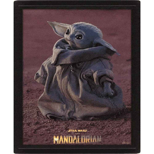 Star Wars: The Mandalorian (Grogu) - 3D Lenticular Poster (Framed)