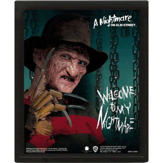 A Nightmare On Elm Street (Chains) - 3D Lenticular Poster (Framed)