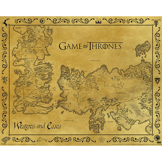 Game Of Thrones (Antique Map) - Poster (40 cm x 50 cm)