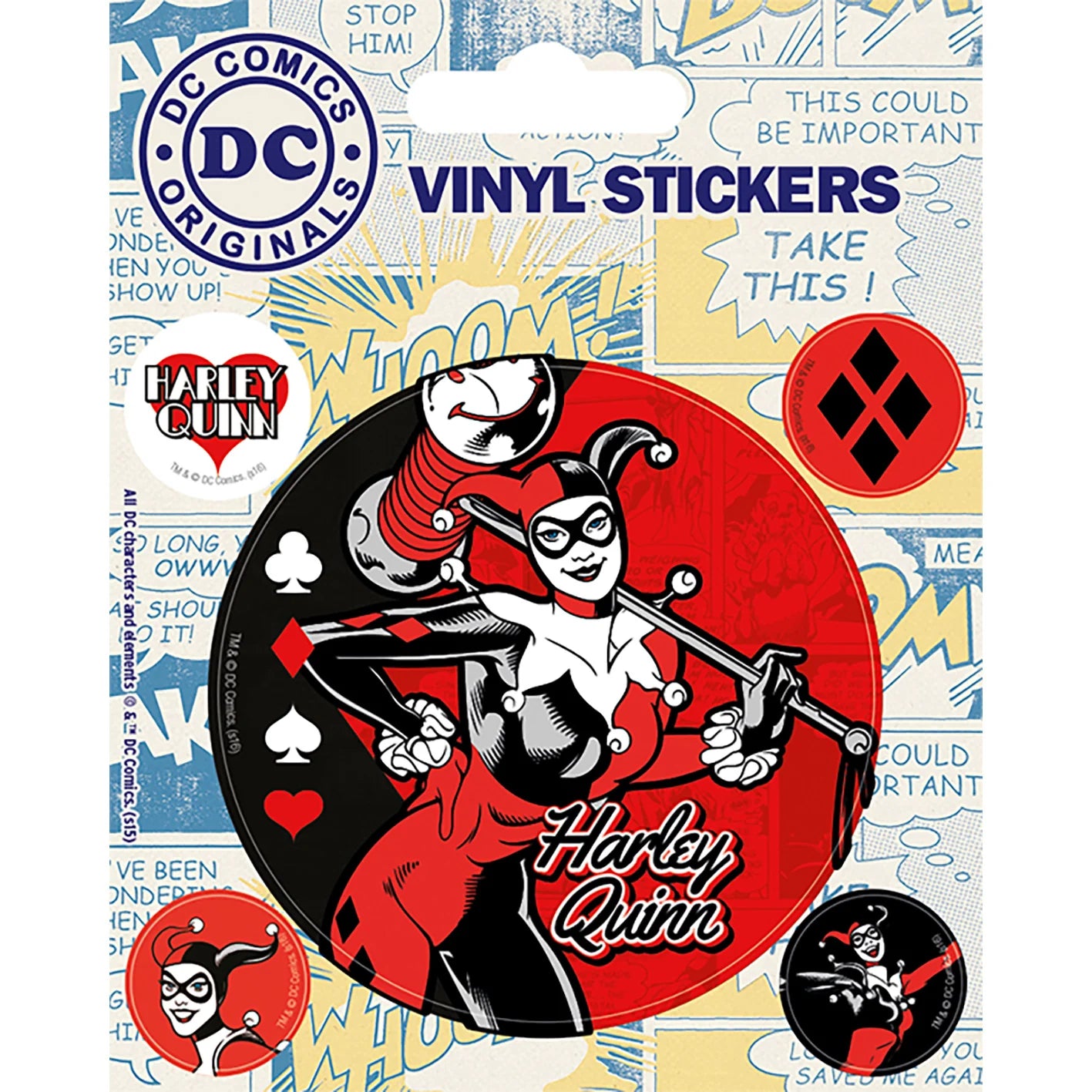 Harley Quinn (Retro) - Vinyl Sticker Set