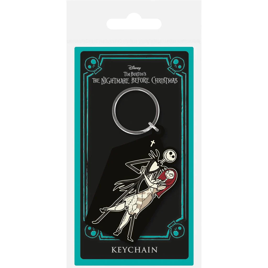 The Nightmare Before Christmas (Jack & Sally Coffin) - Rubber Keychain