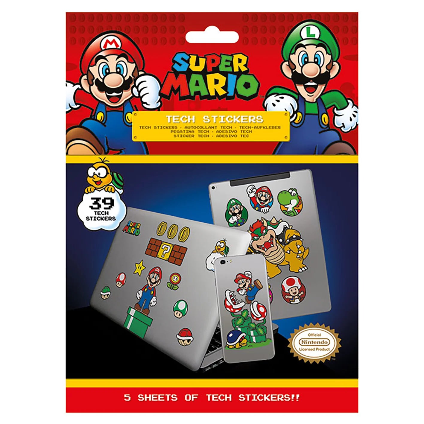 Super Mario (Mushroom Kingdom) - Tech Sticker Set