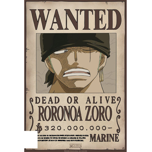 One Piece (Wanted Zoro New) - Poster (35 cm x 52 cm)