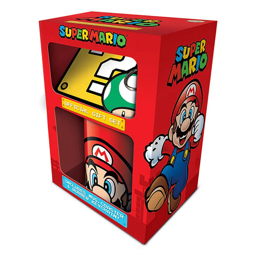 Super Mario (Mario) - Gift Set (Mug, Coaster & Keychain)