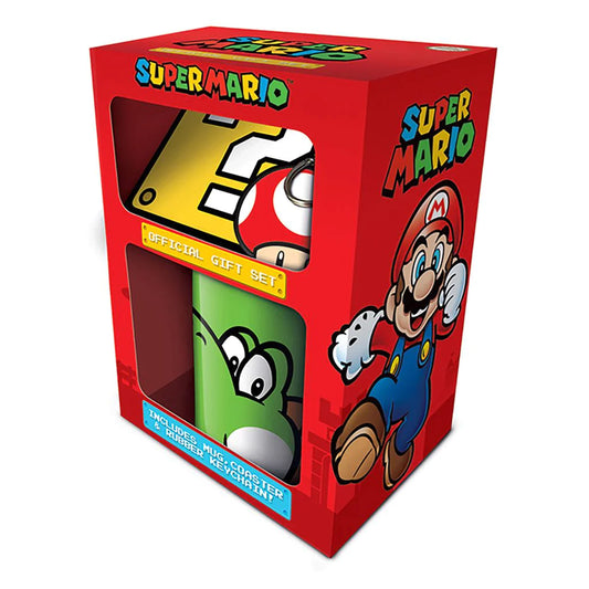 Super Mario (Yoshi) - Gift Set (Mug, Coaster & Keychain)