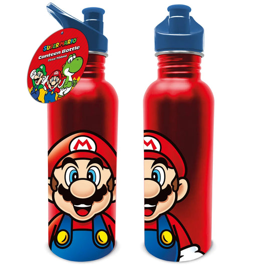 Super Mario (Mario) - Metal Canteen Drinks Bottle (700ml)