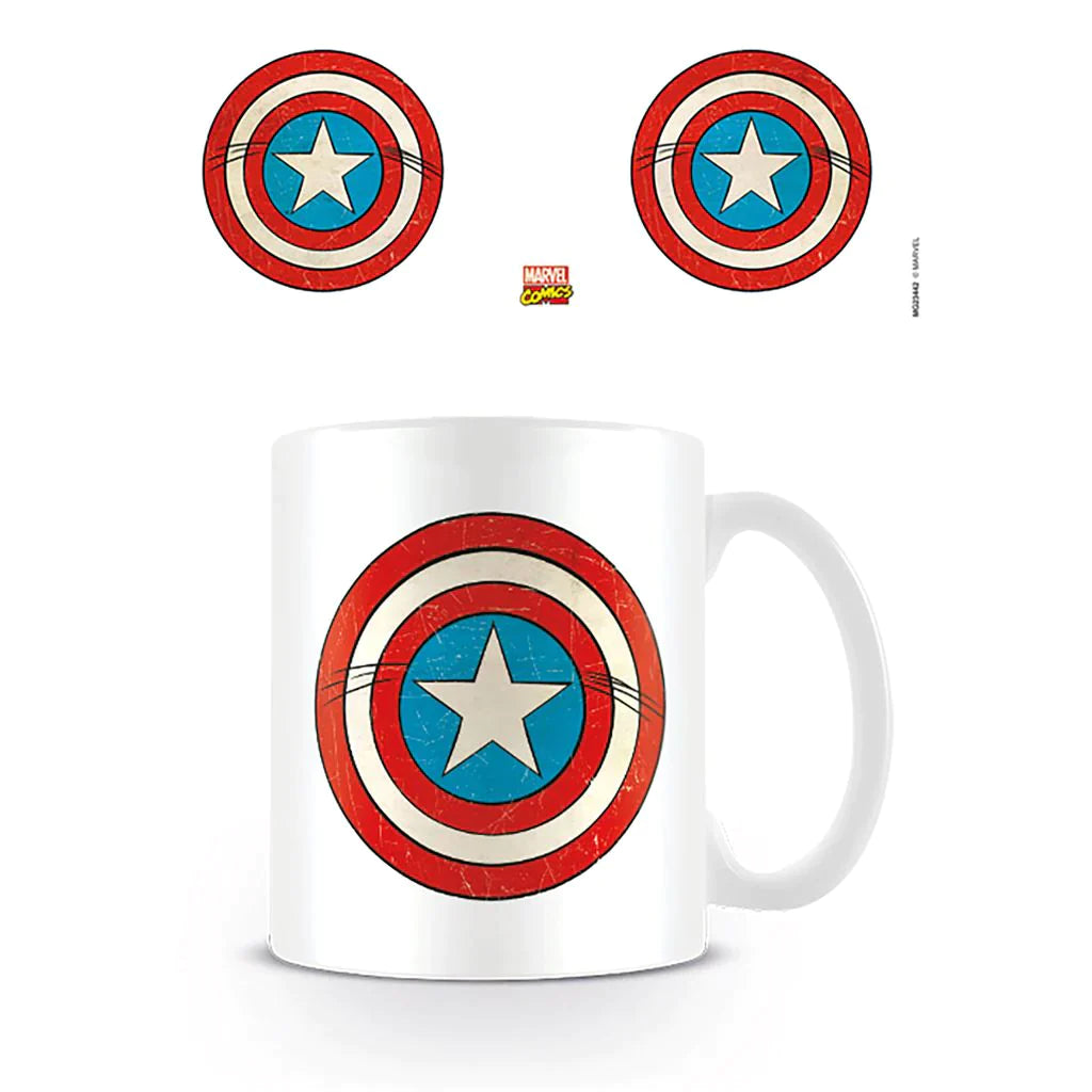Marvel Comics (Captain America Shield) - White Mug (315ml)