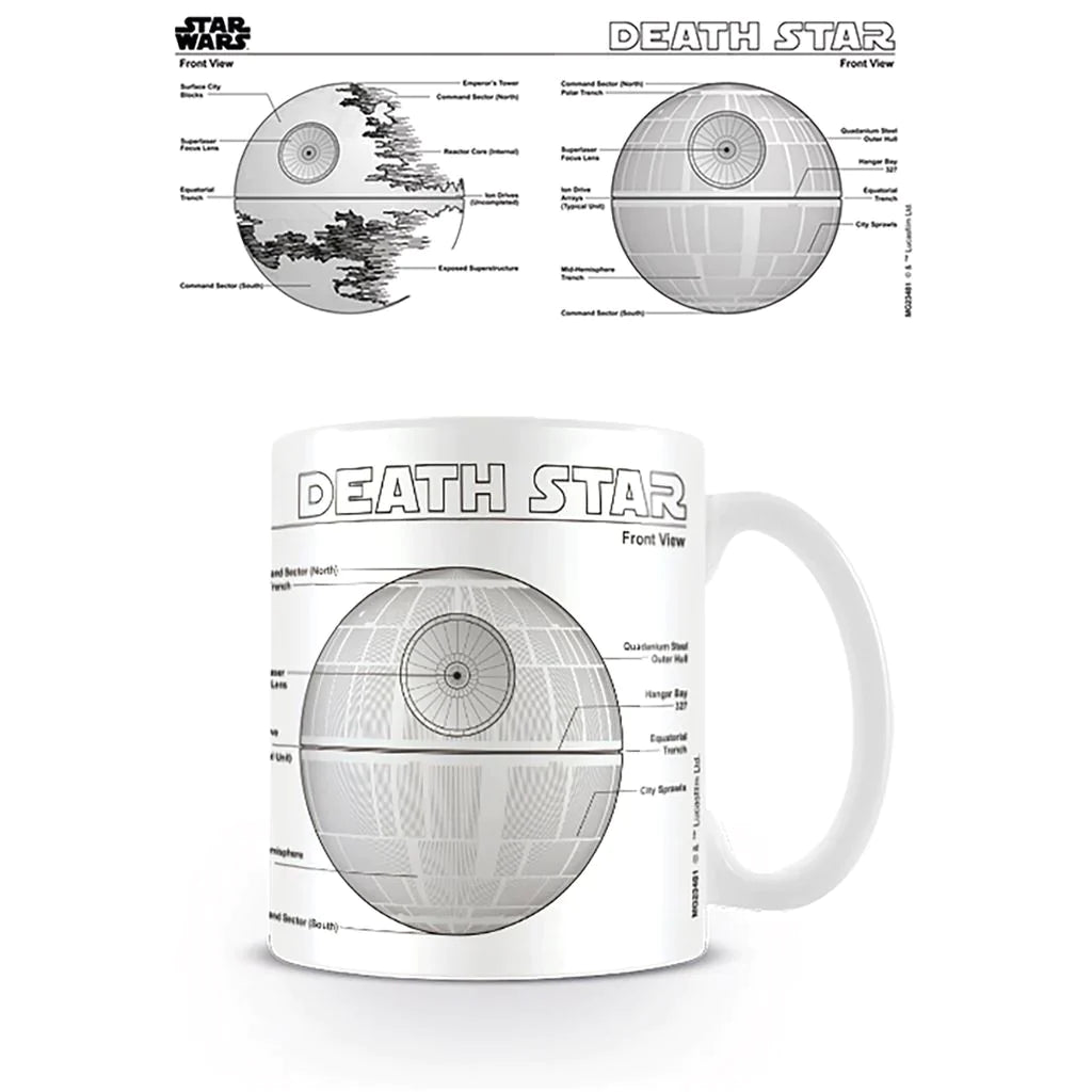 Star Wars (Death Star Sketch) - White Mug (315ml)