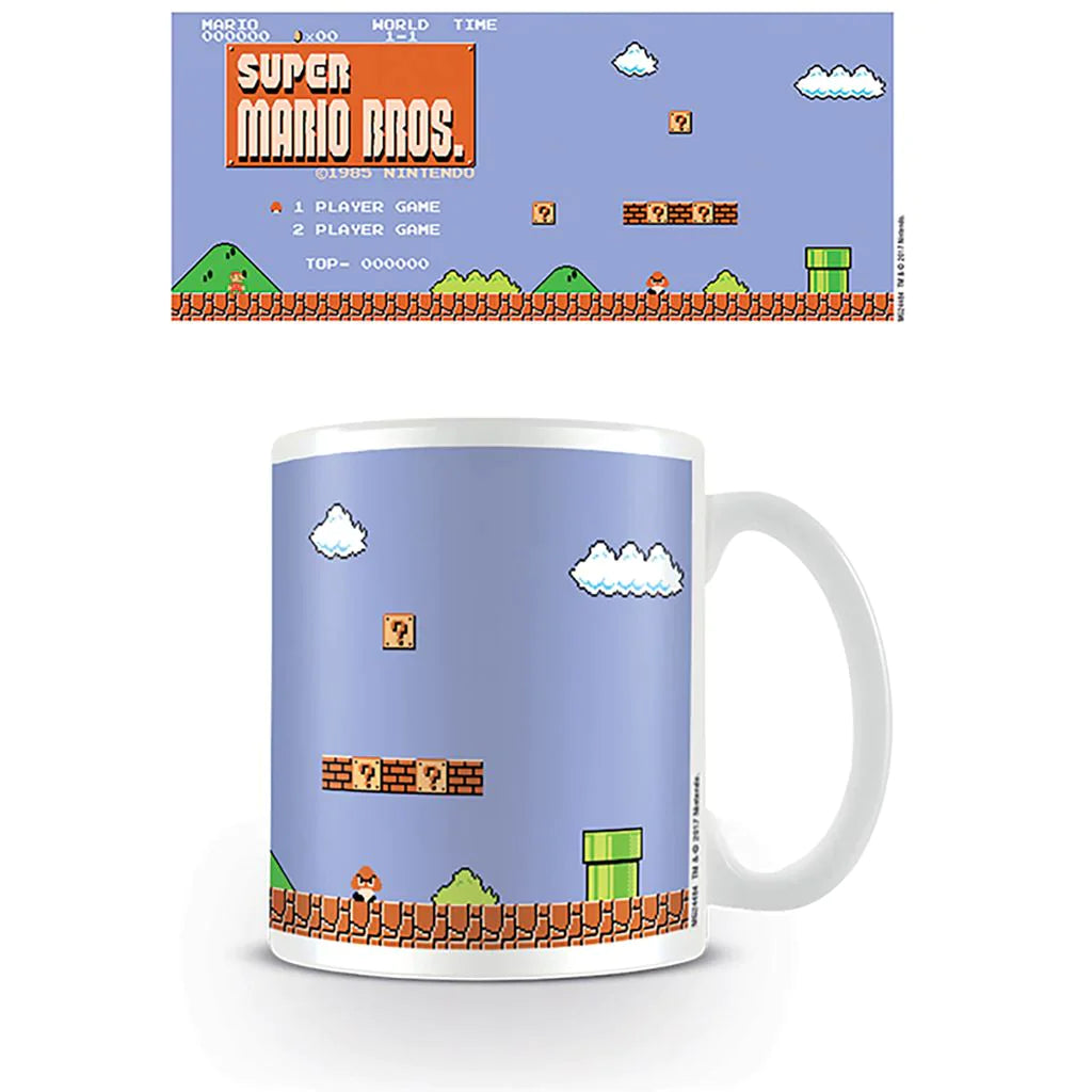 Super Mario (Retro Title) - White Mug (315ml)