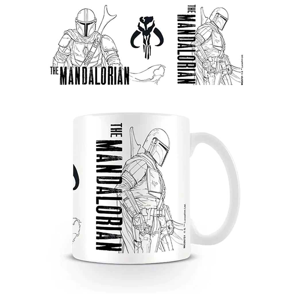 Star Wars The Mandalorian (Line Art) - White Mug (315ml)