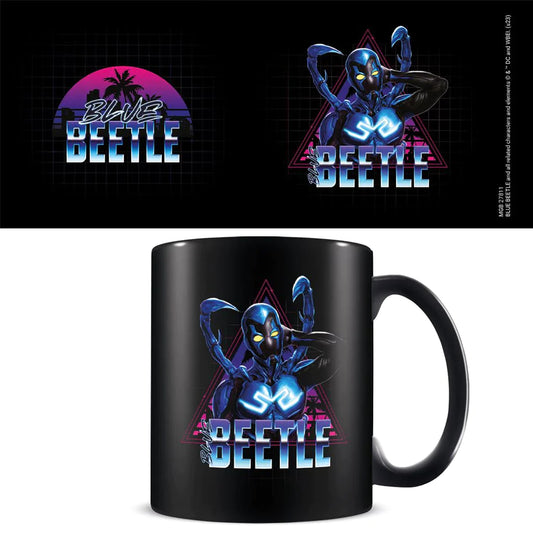 Blue Beetle (Retro Super Future) - Black Mug (315ml)