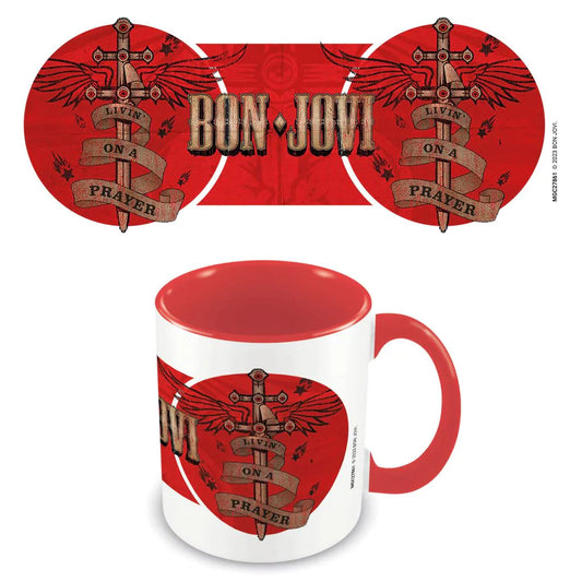 Bon Jovi (Livin' On A Prayer) - Coloured Inner Mug (315ml)