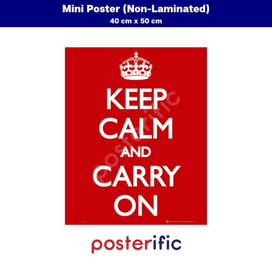 [READY STOCK] Keep Calm And Carry On - Poster (40 cm x 50 cm)