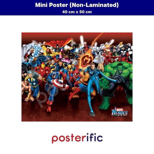 [READY STOCK] Marvel Heroes (Attack) - Poster (40 cm x 50 cm)