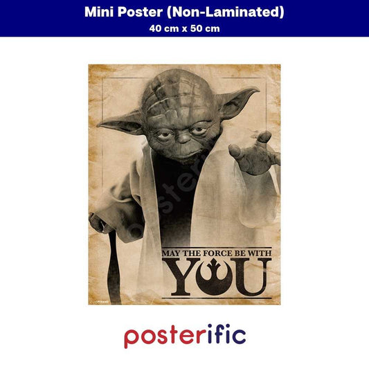 [READY STOCK] Star Wars Classic (Yoda, May The Force Be With You) - Poster (40 cm x 50 cm)