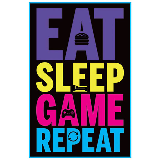 Eat, Sleep, Game, Repeat (Gaming) - Poster (61 cm x 91.5 cm)
