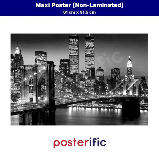 [READY STOCK] New York Manhattan Black - Poster (61 cm x 91.5 cm)