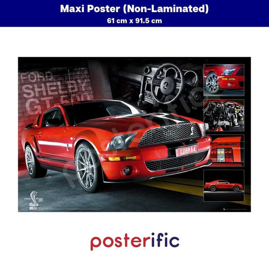 [READY STOCK] Ford Mustang Shelby GT500 (Red) - Poster (61 cm x 91.5 cm)