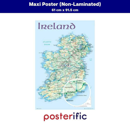 [READY STOCK] Ireland Map 2012 - Poster (61 cm x 91.5 cm)