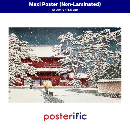 [READY STOCK] Kawase Zojo Temple In The Snow - Poster (61 cm x 91.5 cm)