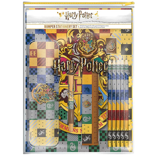 Harry Potter (Colourful Crest Check) - Bumper Stationery Set