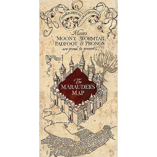 Harry Potter (The Marauders Map) - Canvas Print (50 cm x 100 cm)