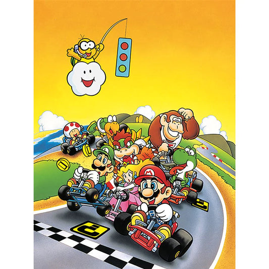 Super Mario Kart (Retro) - Canvas Print (40 cm x 50 cm)