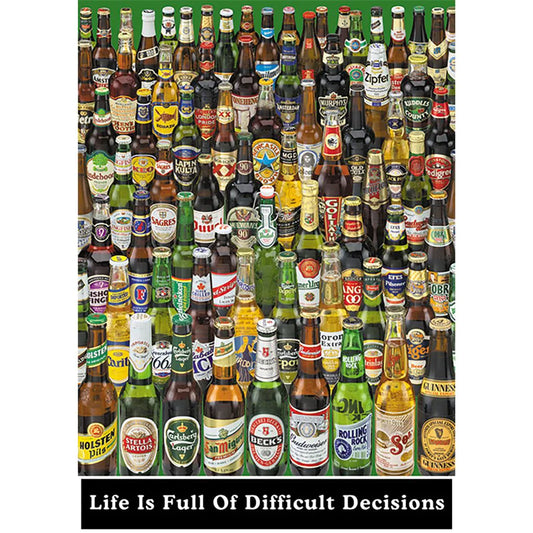 Life is Full of Hard Decisions - Canvas Print (85 cm x 120 cm)