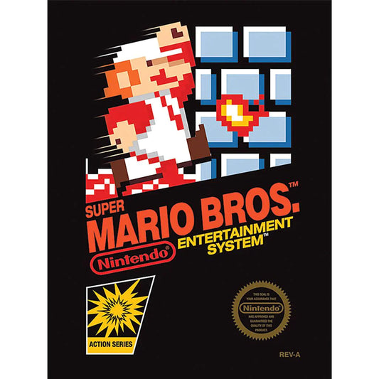 Super Mario Bros. (NES Cover) - Canvas Print (85 cm x 120 cm)