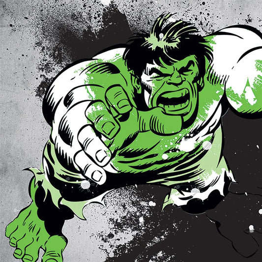 Hulk (Splatter) - Canvas Print (60 cm x 60 cm)